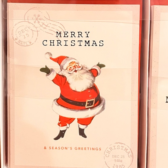 NWT- Punch Studios Set of 18 Retro Santa Christmas Card and Envelopes - Picture 6 of 8